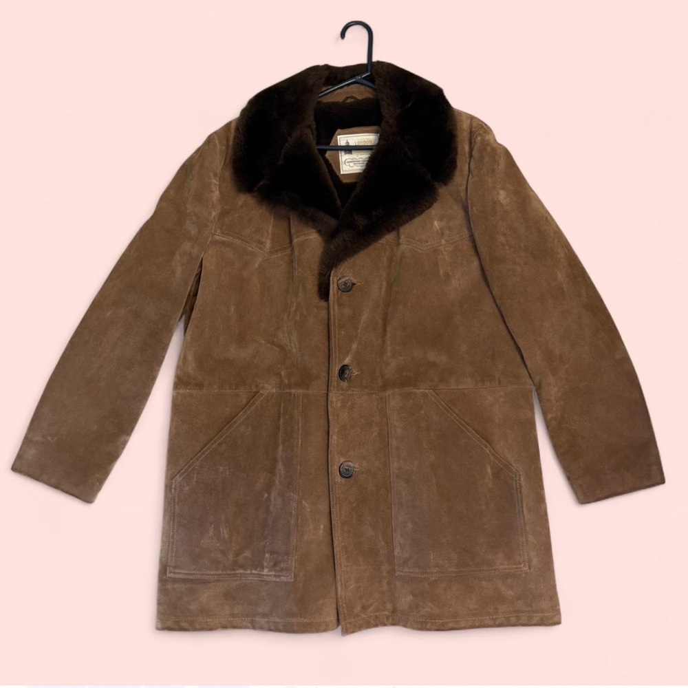 Vintage London Fog Men’s Suede Coat | Size L